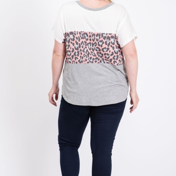 Colorblocked Tie Front Top NWT - Picture 5 of 5